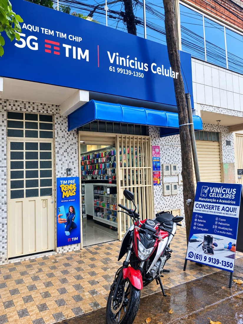 Fachada da loja Vinícius Celulares